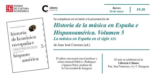 Historia de la música en España e Hispanoamérica en librería Cálamo